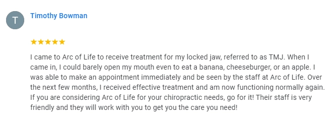 Chiropractic Redondo Beach CA TMJ Testimonial Tim